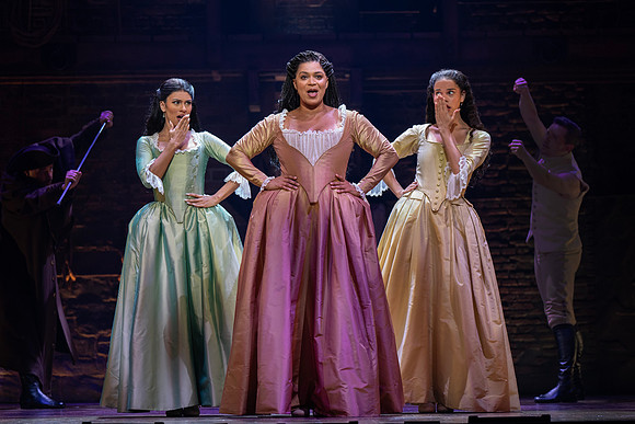 (5) (l-r) Lauren Mariasoosay, Marja Harmon, Lily Soto - HAMILTON National Tour - (c) Joan Marcus 2024
