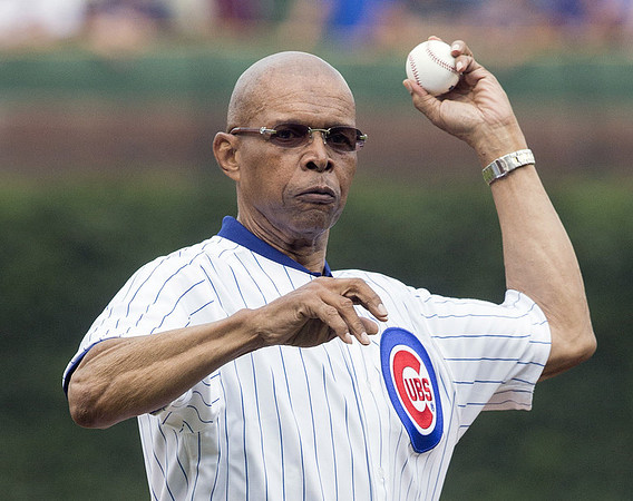 Gail Sayers Cubs First Pitch