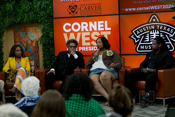 Dr. Cornel West was at the George Washington Carver Museum on April 16, 2024