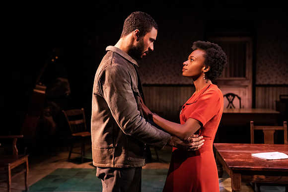 Austin Scott and Kimber Elaybe Sprawl in Girl From The North Country on Broadway - photo by Matthew Murphy - 1343